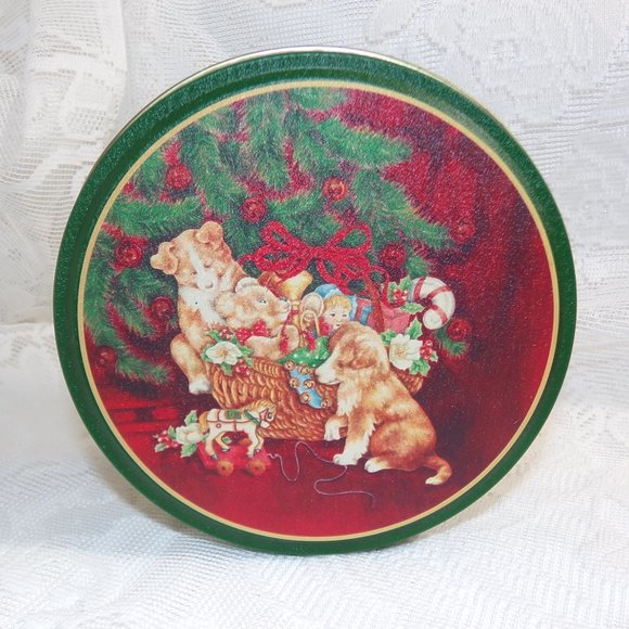 Vintage lot of 3 Christmas Tin can 3 X 5.5" Fill them up with any gift - Picture 4 of 11